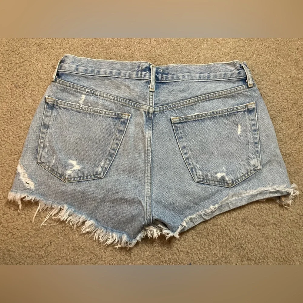 Agolde Parker Cut Off Denim Short Light Wash Size 29
